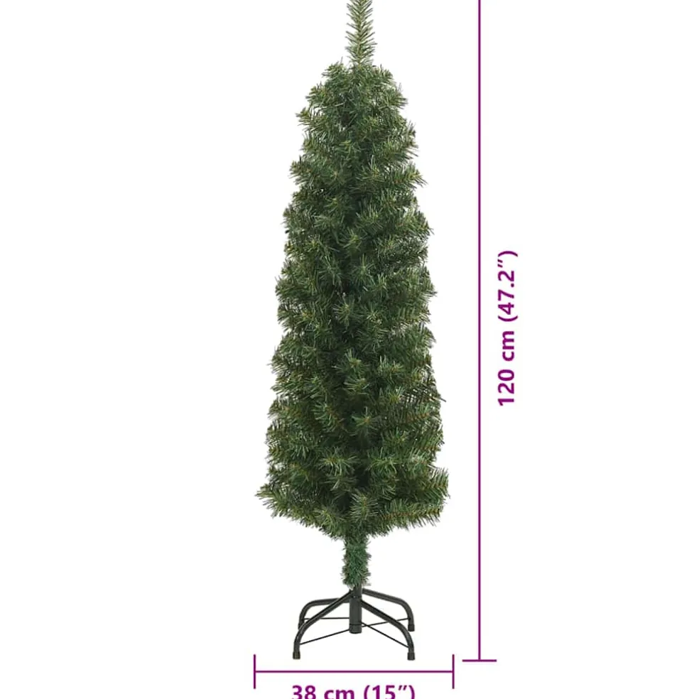 vidaXL Kunstkerstboom Groen 180 cm PVC en Staal en Kunststof