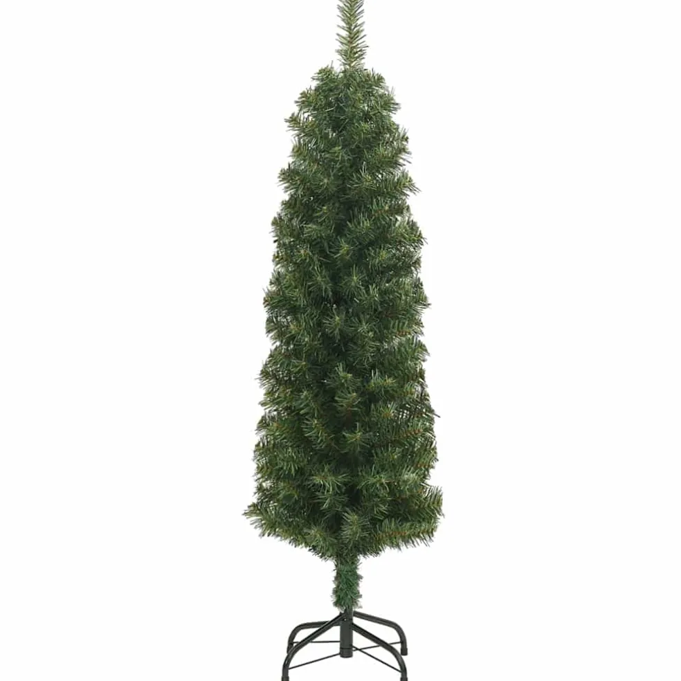 vidaXL Kunstkerstboom Groen 180 cm PVC en Staal en Kunststof