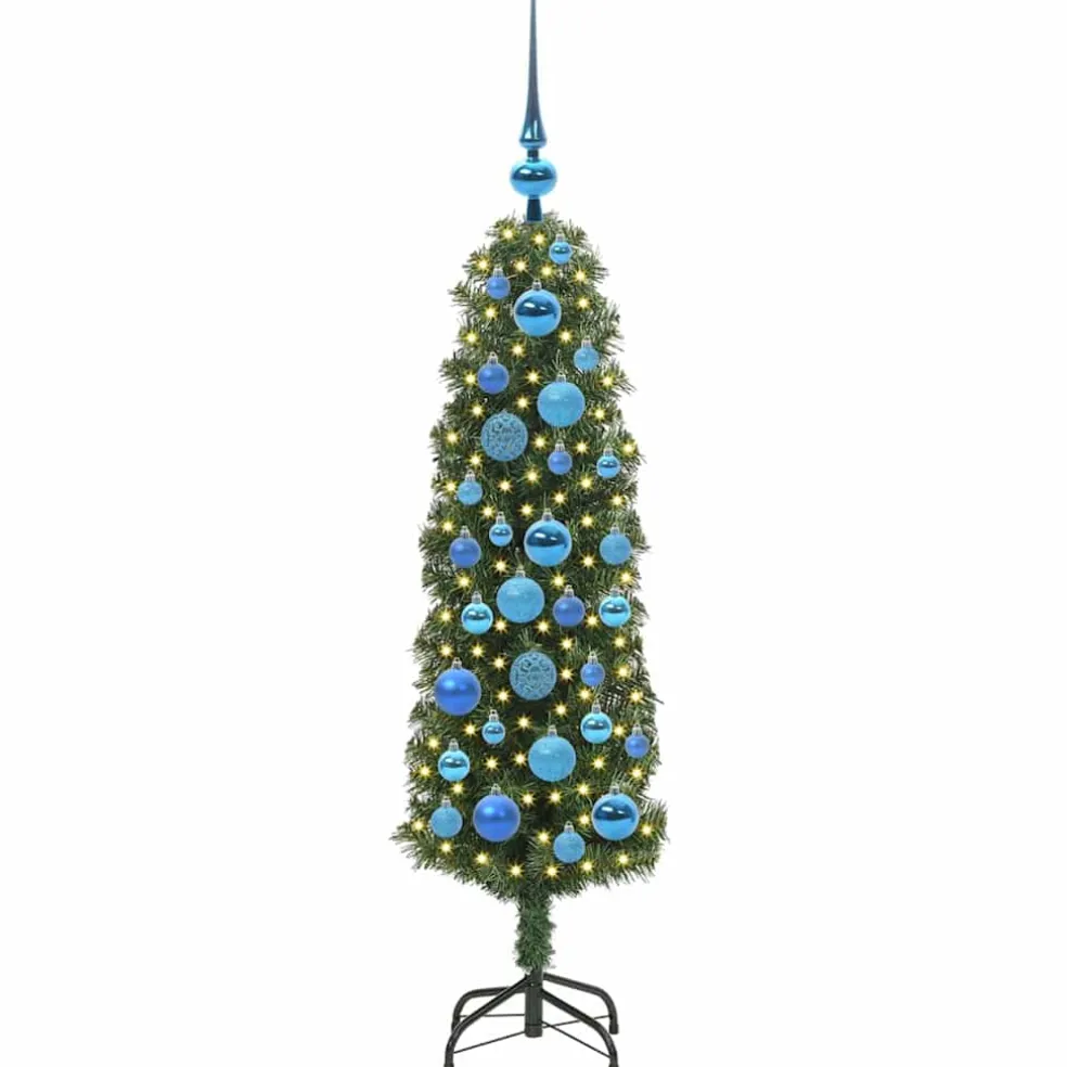 vidaXL Kunstkerstboom Groen 180 cm PVC en Staal en Kunststof