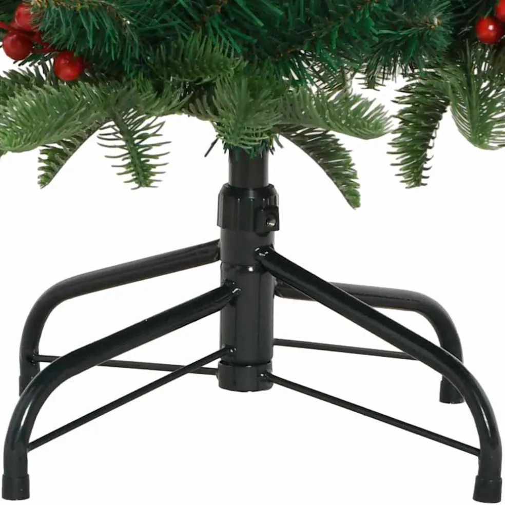 vidaXL Kunstkerstboom Groen 150 cm PVC en Metaal en Plastic