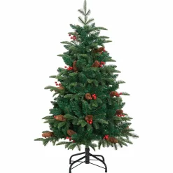 vidaXL Kunstkerstboom Groen 150 cm PVC en Metaal en Plastic