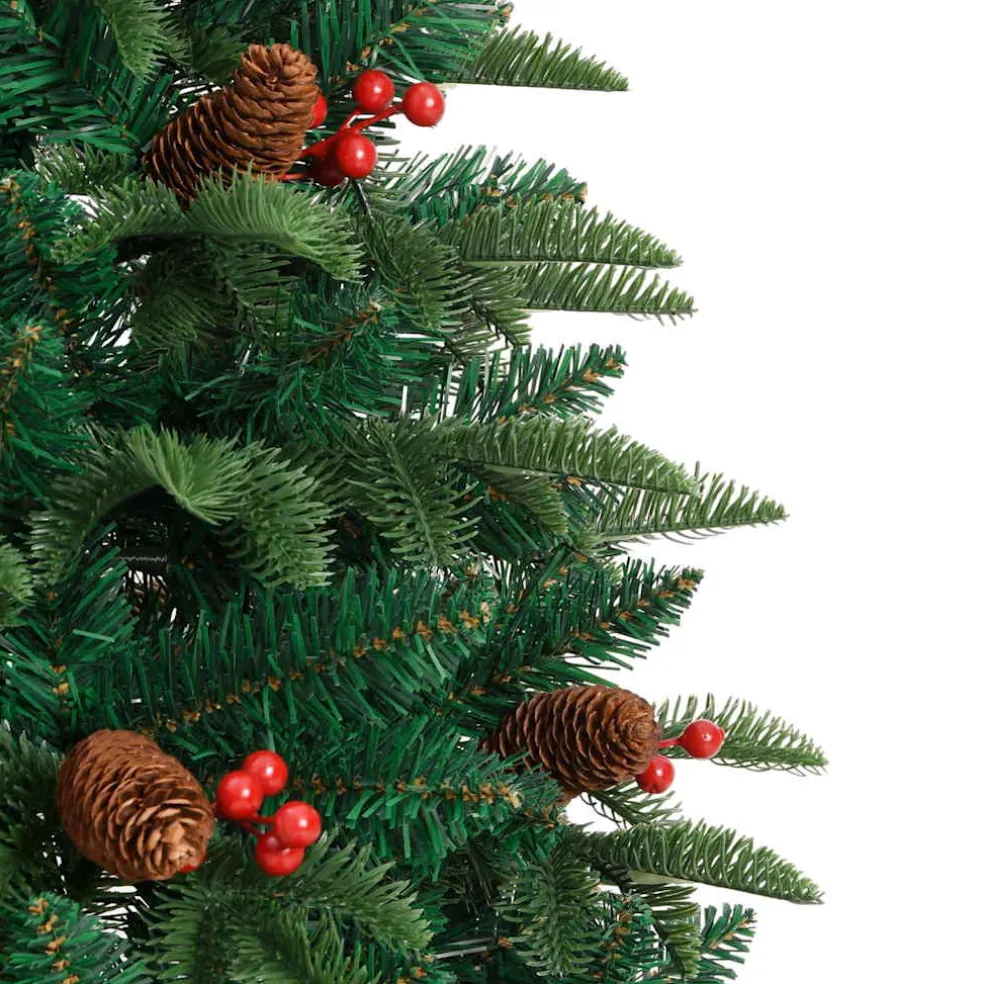 vidaXL Kunstkerstboom Groen 150 cm PVC en Metaal en Plastic