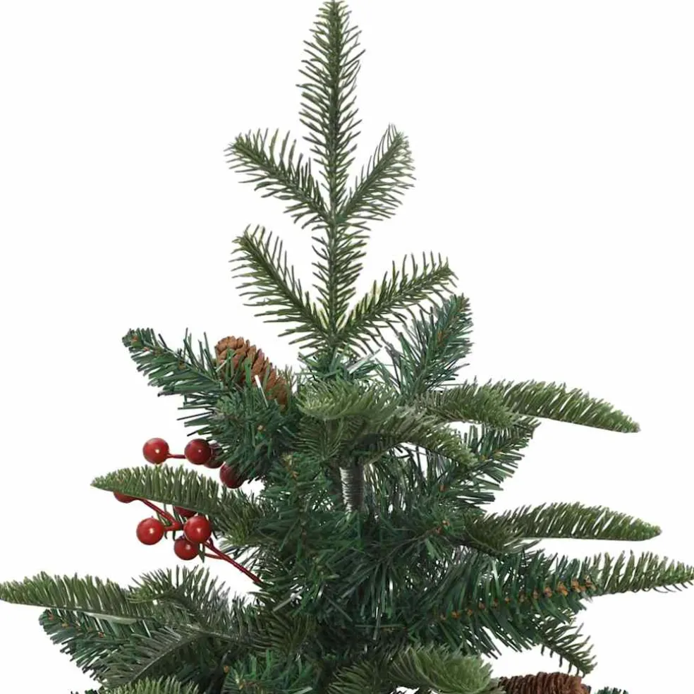 vidaXL Kunstkerstboom Groen 150 cm PVC en Metaal en Plastic