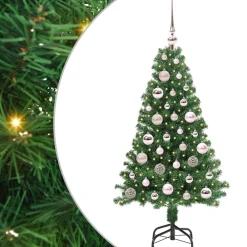 vidaXL Kunstkerstboom Groen 120 cm PVC en Staal en Kunststof