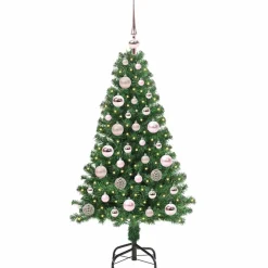 vidaXL Kunstkerstboom Groen 120 cm PVC en Staal en Kunststof