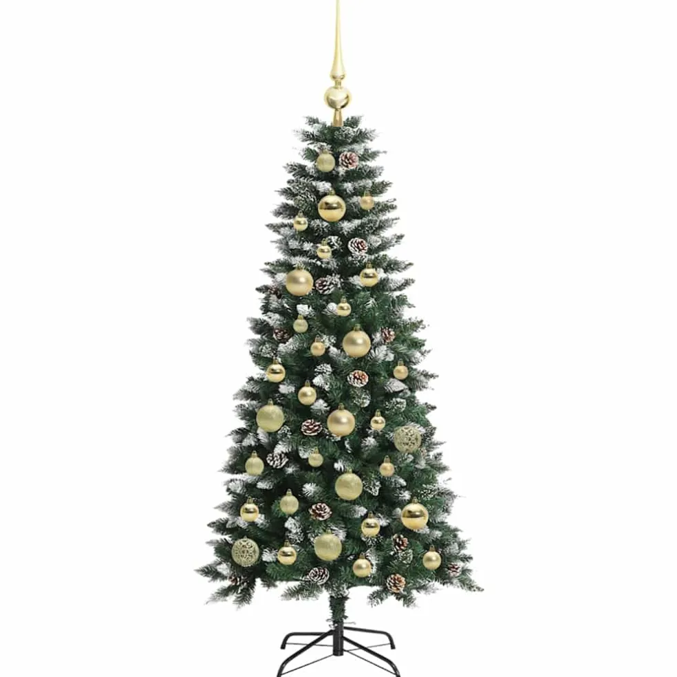 vidaXL Kunstkerstboom Groen 120 cm PVC en Plastic en Staal