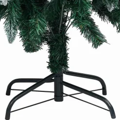 vidaXL Kunstkerstboom Groen 150 cm PVC en Staal en Kunststof