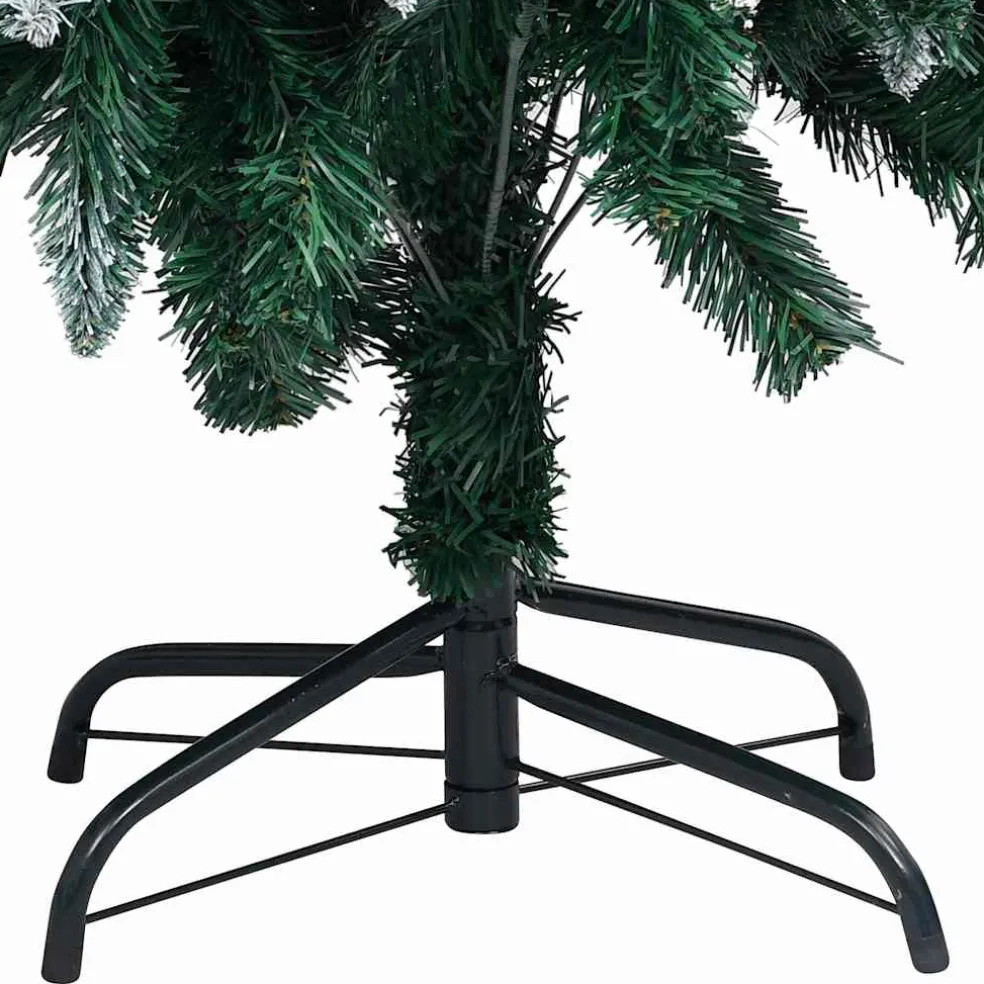 vidaXL Kunstkerstboom Groen 150 cm PVC en Staal en Kunststof