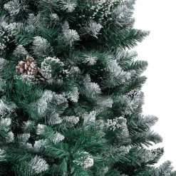 vidaXL Kunstkerstboom Groen 150 cm PVC en Staal en Kunststof