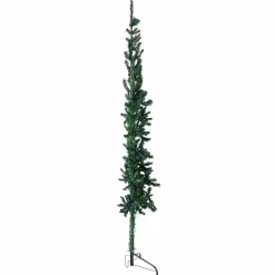 vidaXL Kunstkerstboom half met standaard smal 120 cm groen