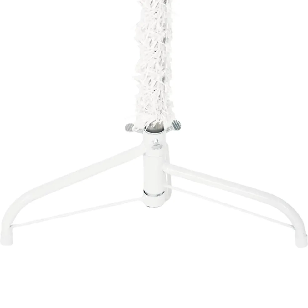 vidaXL Kunstkerstboom half met standaard smal 120 cm wit