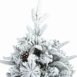 vidaXL Kunst Kerstboom met Geveerde Takken, Sneeuw Bedekt Wit 120 cm