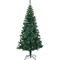 vidaXL Kunstkerstboom met iriserende uiteinden 120 cm PVC groen