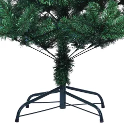 vidaXL Kunstkerstboom met iriserende uiteinden 120 cm PVC groen