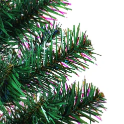 vidaXL Kunstkerstboom met iriserende uiteinden 120 cm PVC groen