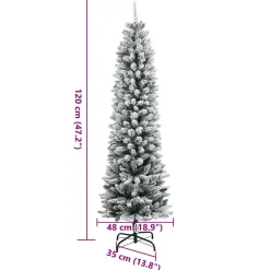 vidaXL Kunstkerstboom met 150 LED's en sneeuw 120 cm