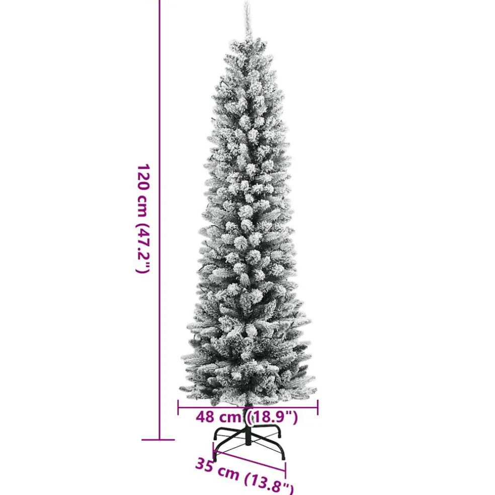 vidaXL Kunstkerstboom met 150 LED's en sneeuw 120 cm