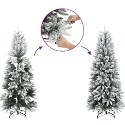 vidaXL Kunstkerstboom met 150 LED's en sneeuw 120 cm