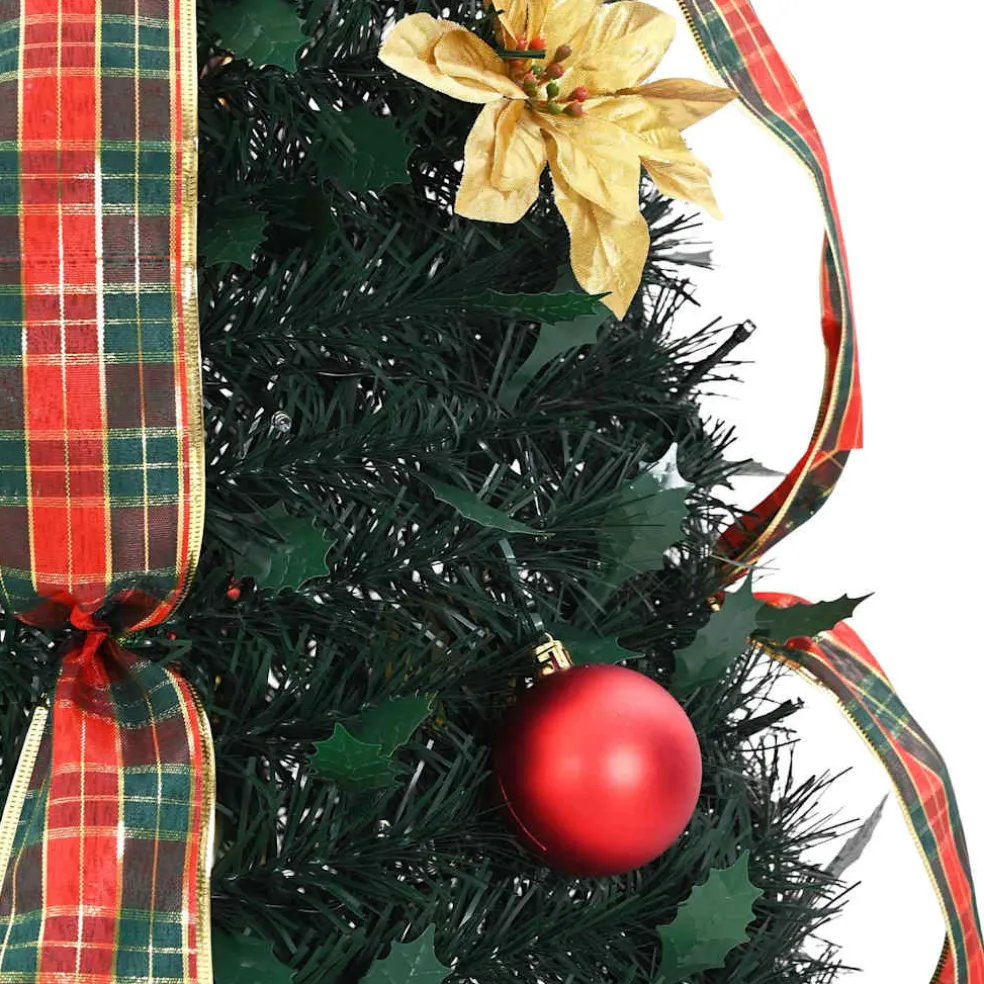 vidaXL Kunstkerstboom met 50 LED met standaard Groen 125 cm PVC