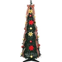vidaXL Kunstkerstboom met 50 LED met standaard Groen 125 cm PVC