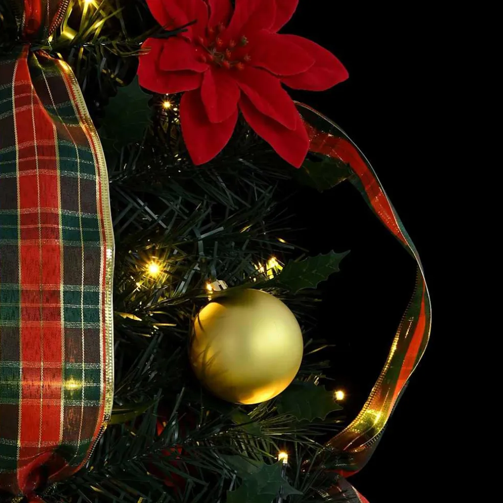 vidaXL Kunstkerstboom met 50 LED met standaard Groen 125 cm PVC