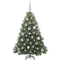 vidaXL Kunstkerstboom met 150 LED met standaard Groen 120 cm PE en PVC