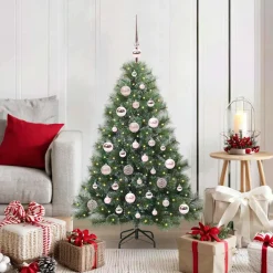 vidaXL Kunstkerstboom met 150 LED met standaard Groen 120 cm PE en PVC