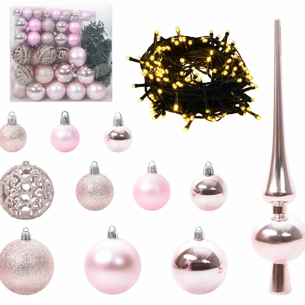 vidaXL Kunstkerstboom met 300 LED Wit 210 cm PVC en staal