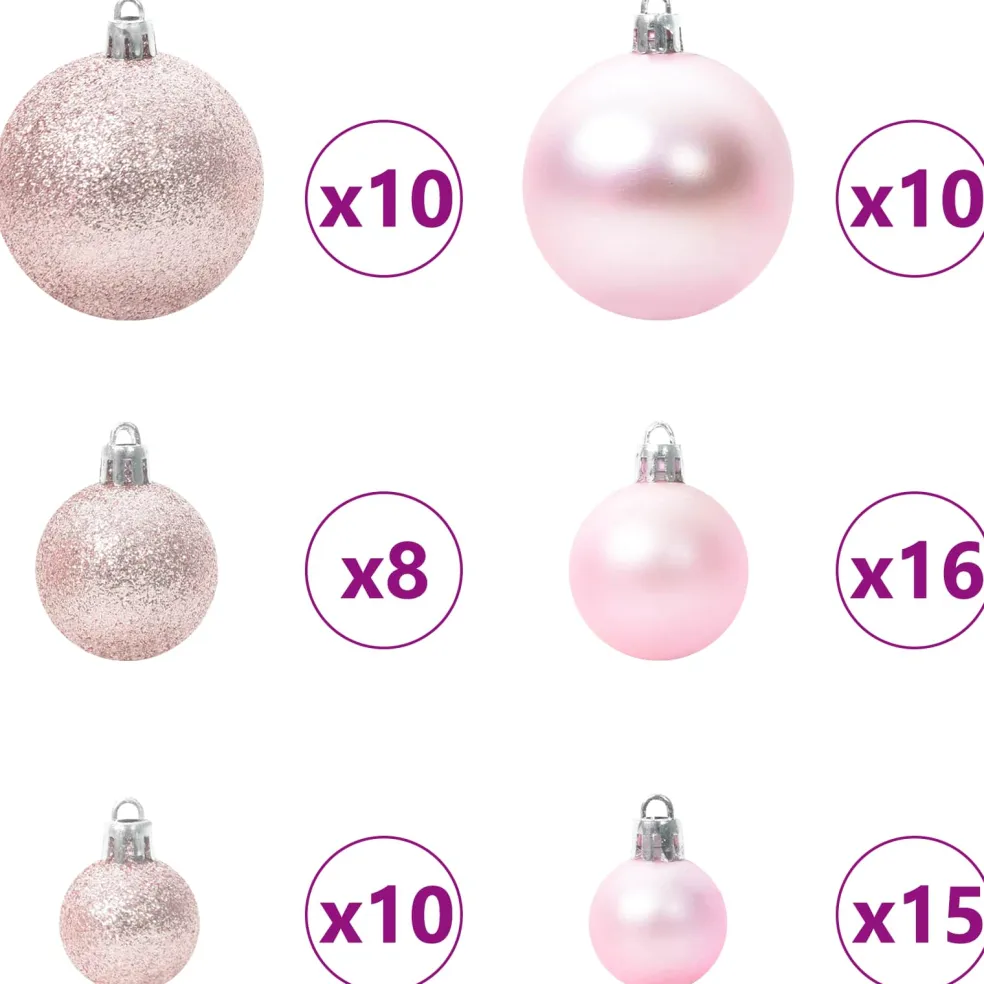 vidaXL Kunstkerstboom met 300 LED Wit 210 cm PVC en staal