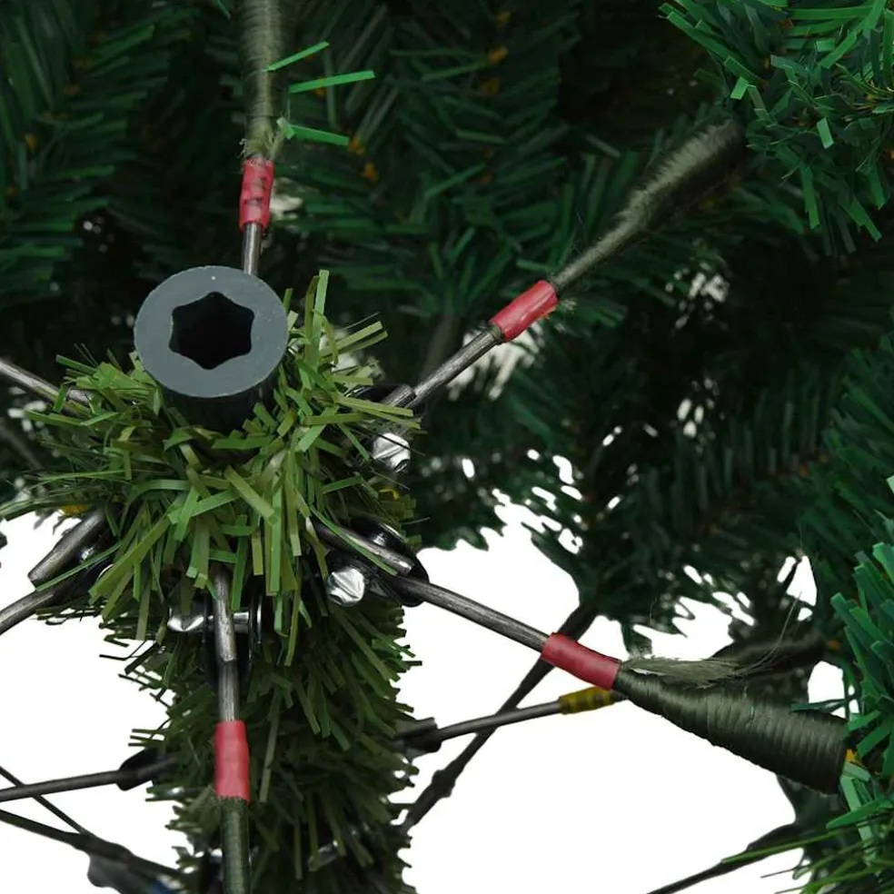 vidaXL Kunstkerstboom met 150 LED met standaard Groen 120 cm PE en PVC
