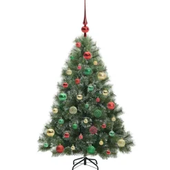 vidaXL Kunstkerstboom met 150 LED met standaard Groen 120 cm PE en PVC