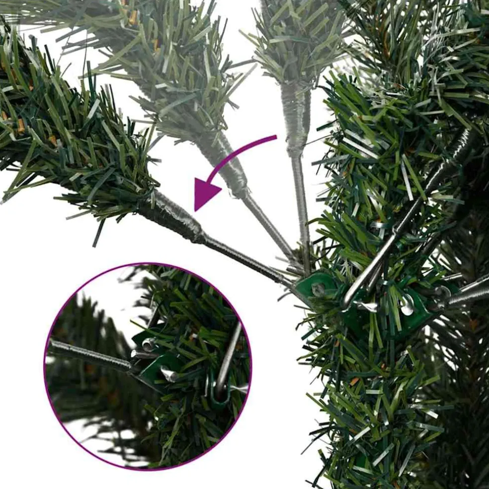 vidaXL Kunstkerstboom met 150 LED met standaard Groen 120 cm PE en PVC