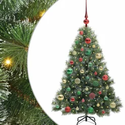 vidaXL Kunstkerstboom met 150 LED met standaard Groen 120 cm PE en PVC