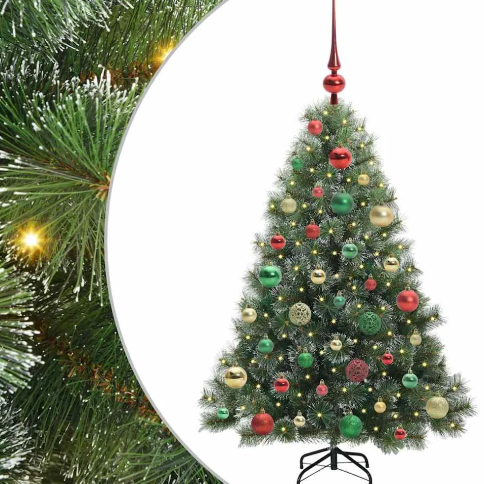 vidaXL Kunstkerstboom met 150 LED met standaard Groen 120 cm PE en PVC
