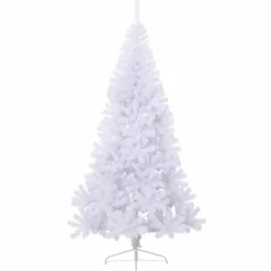 vidaXL Kunstkerstboom met 300 LED Wit 210 cm PVC en staal