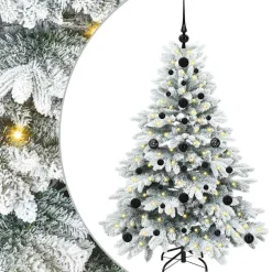 vidaXL Kunstkerstboom met 150 LED met standaard Wit 120 cm PE en PVC