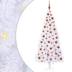 vidaXL Kunstkerstboom met 300 LED Wit 180 cm PVC en staal