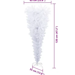 vidaXL Kunstkerstboom met 150 LED Wit 120 cm PVC en Staal
