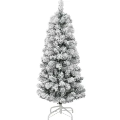 vidaXL Kunstkerstboom met scharnieren en sneeuw 120 cm