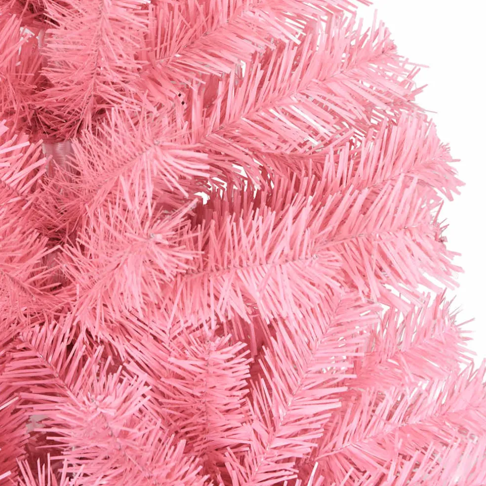 vidaXL Kunstkerstboom met standaard 150 cm PVC roze