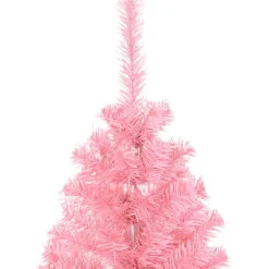 vidaXL Kunstkerstboom met standaard 150 cm PVC roze