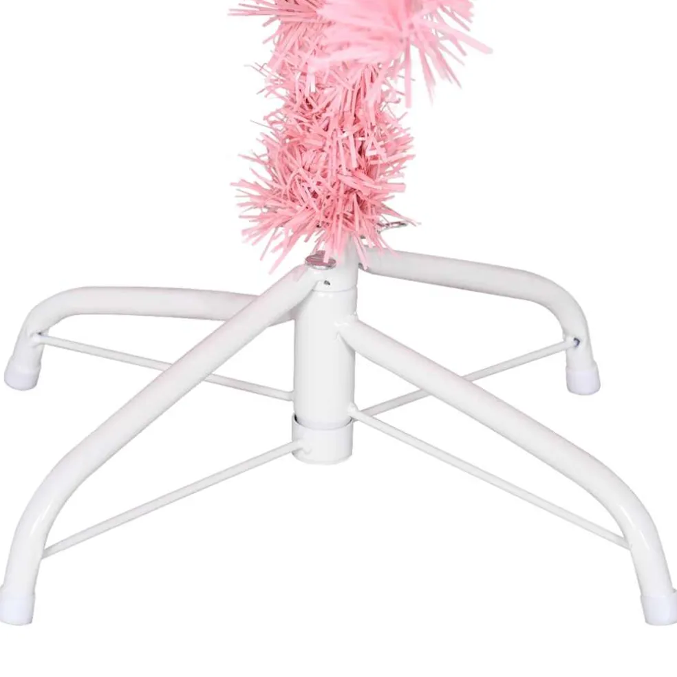 vidaXL Kunstkerstboom met standaard 150 cm PVC roze