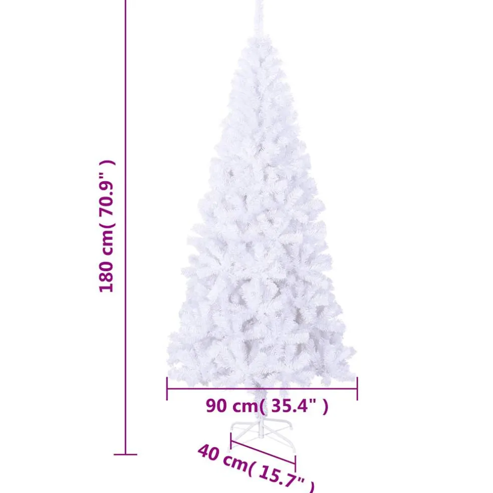vidaXL Kunstkerstboom met standaard 180 cm 620 takken