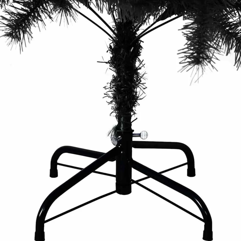 vidaXL Kunstkerstboom met standaard 150 cm PVC zwart