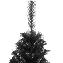 vidaXL Kunstkerstboom met standaard 150 cm PVC zwart