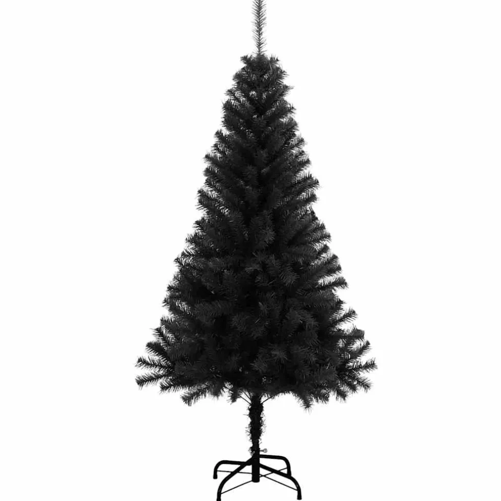 vidaXL Kunstkerstboom met standaard 150 cm PVC zwart