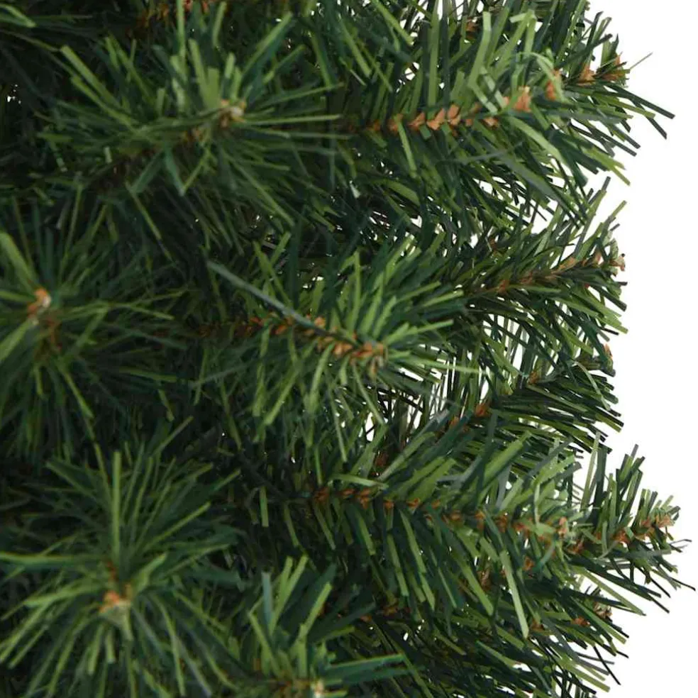 vidaXL Kunstkerstboom met standaard smal 150 cm PVC groen