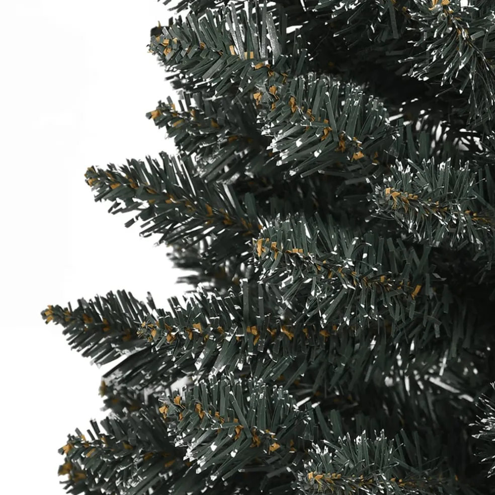 vidaXL Kunstkerstboom met standaard smal 120 cm PVC groen