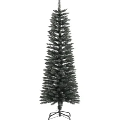 vidaXL Kunstkerstboom met standaard smal 120 cm PVC groen