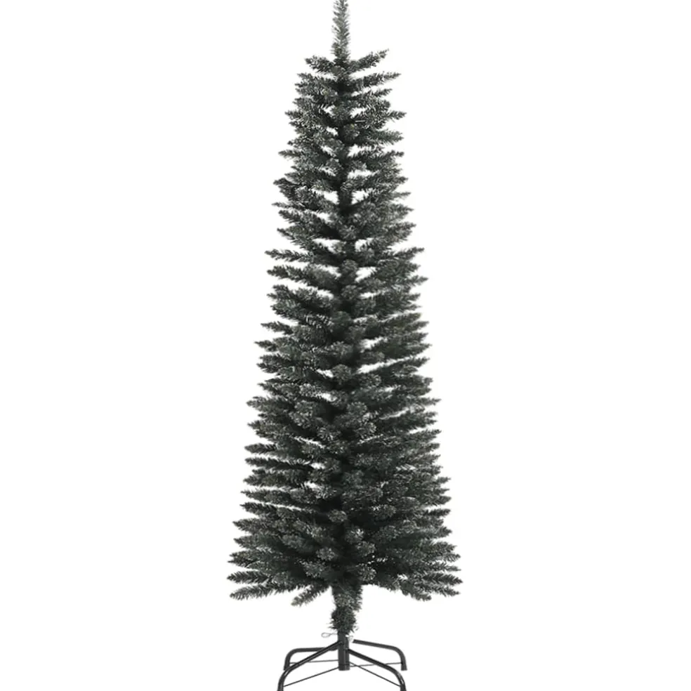vidaXL Kunstkerstboom met standaard smal 120 cm PVC groen